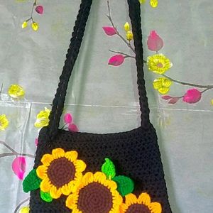 Crochet Sunflower Bag