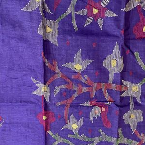 Silk Jamdani with Excellent Thread Work