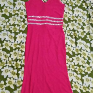 Beautiful Rose Colour Pretty Dress For Party