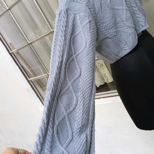 Crop Loose Sleeve Sweater