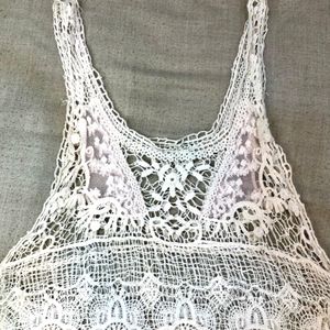 Vintage Bohemian Lightweight Crocheted Beach Tank