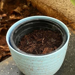 4 inch ceramic mint blue plant pot