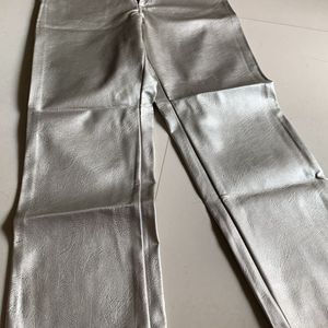 H&M Silver Coated Trouser