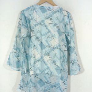 Sky Blue White Top (Women's)