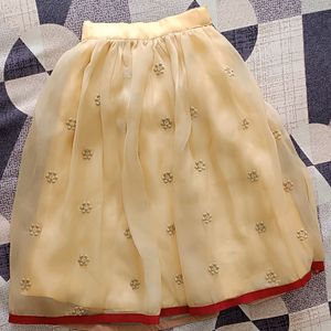 Maroon, Beige Colour Kids Lehenga