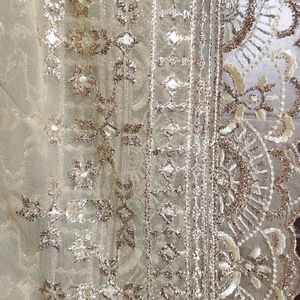 Women Embroidered Chikankari Semi Stitched Fabric