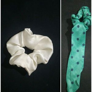 Pair Of Two Scrunchies Soft And Silk Material