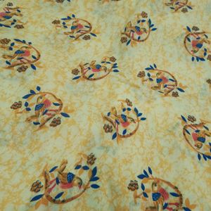 Yellow Printed Suit Without Chunni For Women