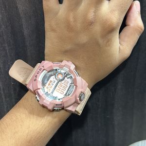 Pink Colour Watch  For Women