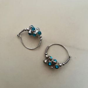 Hoop Earrings Blue