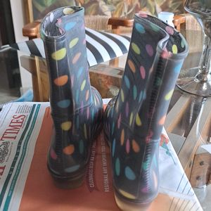 Polka Dot Gumboot Rain Boots Rubber