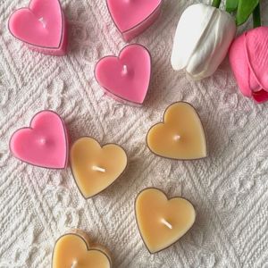 Rose Heart Tea Light Candles