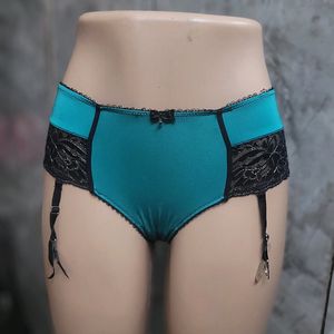 Green/Black Panty With Garter