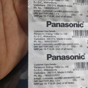 PANASONIC AA BATTERY 1 STRIP (10 batteries)