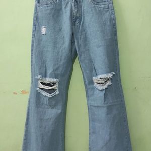 PRICE DROP Blue STRAIGHT RIBBED Jeans For Women