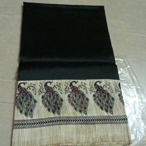 Sari Black And Golden Border