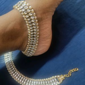 Bridal Golden Kundan Anklet