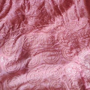 Baby Pink Color Sttiched Lahnga5 Miter  Flare,Blause-36to42 Bust Size,duptta 2.5 Miter Cut Work Embroidery