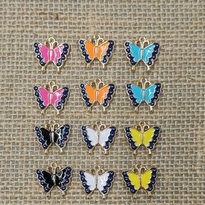 12 Butterfly Charms