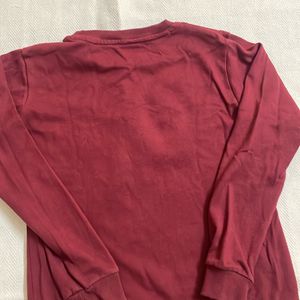 Burgundy Sweatshirt Top