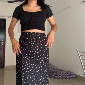 Zara Black Crop Top