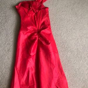 Red One Sided Gown