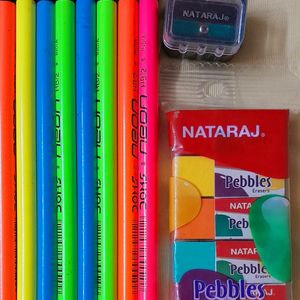 Free Pen With Pencil Eraser Combo Set