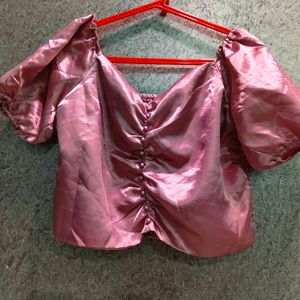 Pink Colour Crop Top