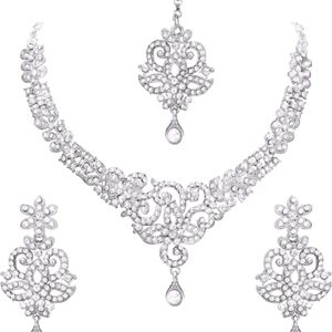 Alloy Rhodium Silver White Jewellery