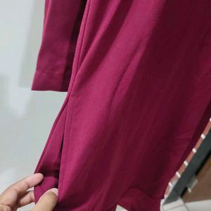 Maroon Shift Dress