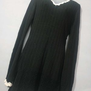 Black Woolen Kurta