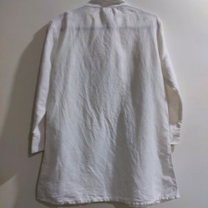 White Cotton Linen Top From Vero Moda