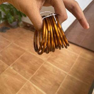 12 GOLDEN GLASS BANGLES ✨