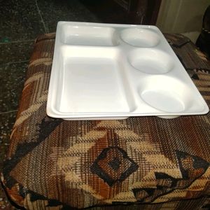 1 Food Dining Serving Plate 4 Compartments