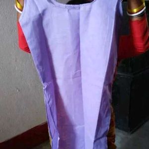 Levender Purple Chikan Mirror Kurti Set