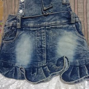 Girls Denim Dungree