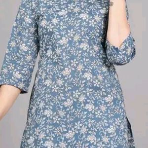 WOMEN'S JAIPURI FLORAL SHORT KURTA ,FLORAL