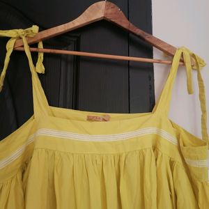 Yellow  Off shoulder Sundress