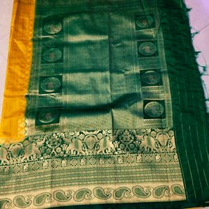 Diwali Special Elephant Design Beautiful Saree