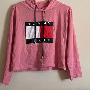 Pink Tommy Hilfiger Cotton Hoodie