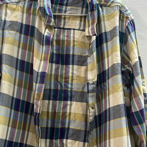 Multicoloured Checked Crop shirt