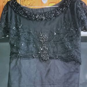 Net Embroidery Long Skirt With Blouse And Dupatta