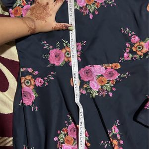 Anarkali Kurti Set With Kurta And Dupatta