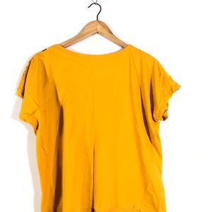 Mustard Yellow Printed T-Shirt (Women’s)