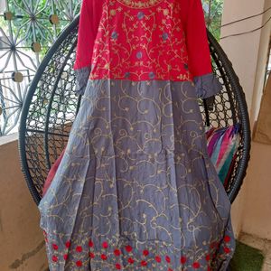 Red Anarkali Kurti