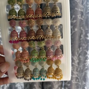 Multi Colour Earrings Pack Of 12