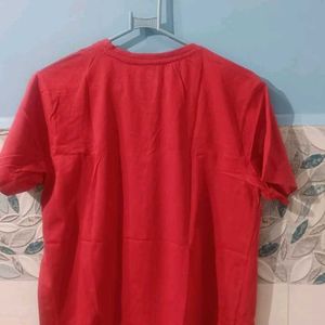 Anime Printed Red Tshirt