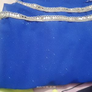 Brand New Partywere Blue Saree