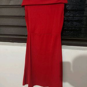 Off Shoulder Red Dress