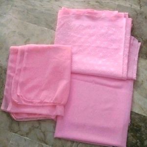 3piece Pink Chikankari Suit(Unstitched)